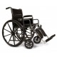 Wheelchair 20", 22" & 24" Removable Desk Arms Elevating Legs , Folding.